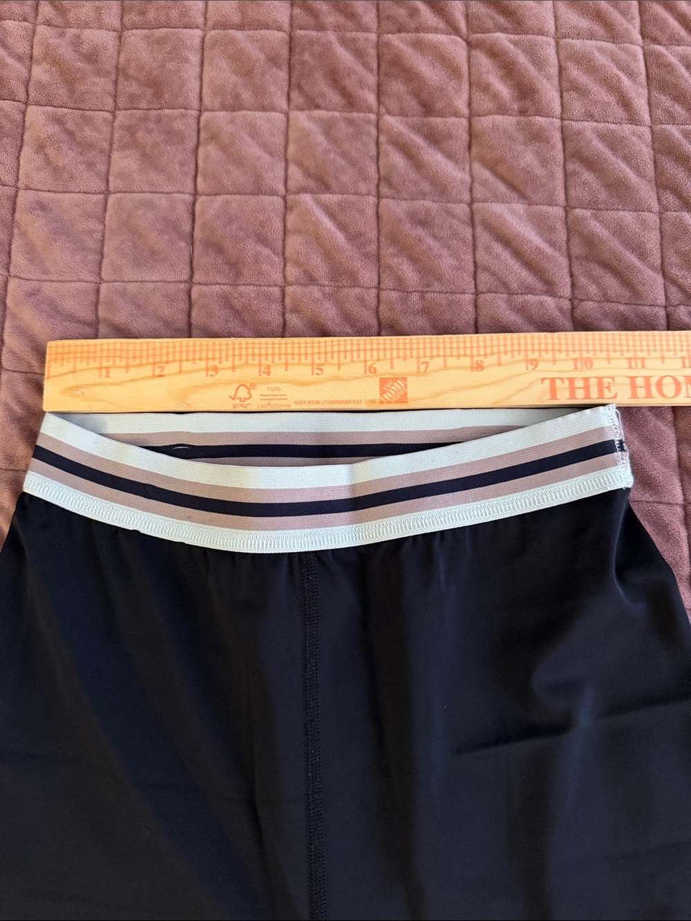 Beyond Yoga Black Leggings with Stripe Waistband Size Small - Picture 3 of 8